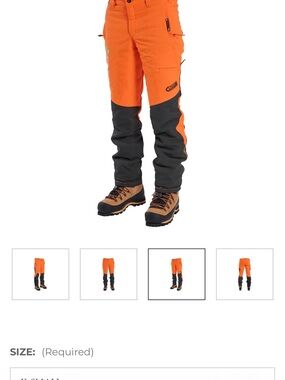 Hi Vis Orange Cargo Pants - XS